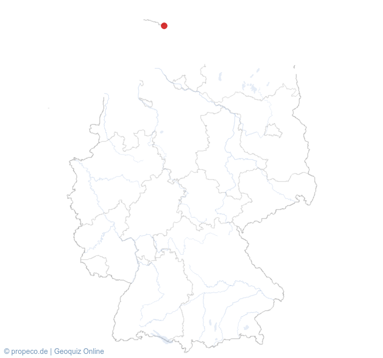 Flensburg auf der Karte vom GEOQUIZ eingezeichnet
