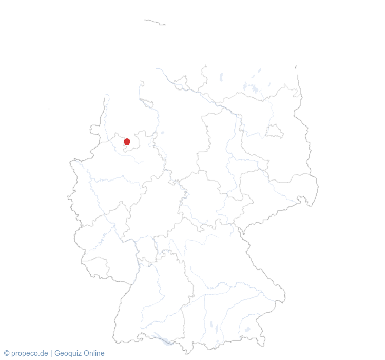 Osnabrück auf der Karte vom GEOQUIZ eingezeichnet