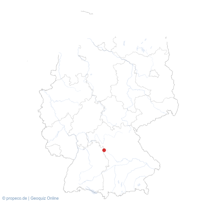 Ротенбург-об-дер-Таубер auf der Karte vom GEOQUIZ eingezeichnet