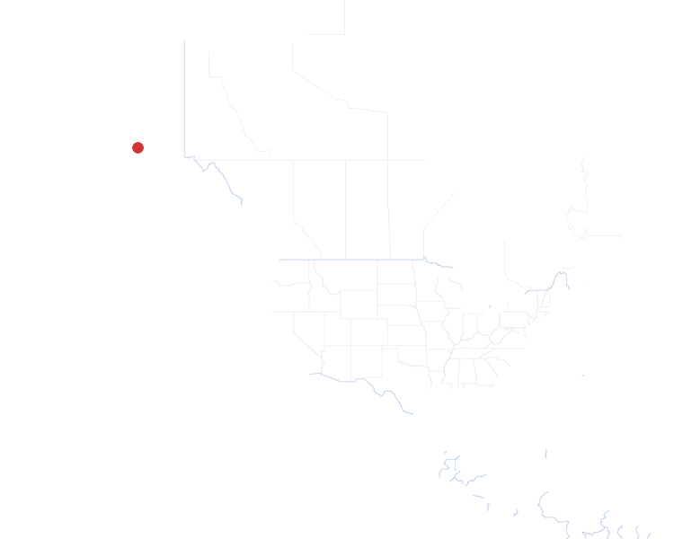 Анкоридж auf der Karte vom GEOQUIZ eingezeichnet