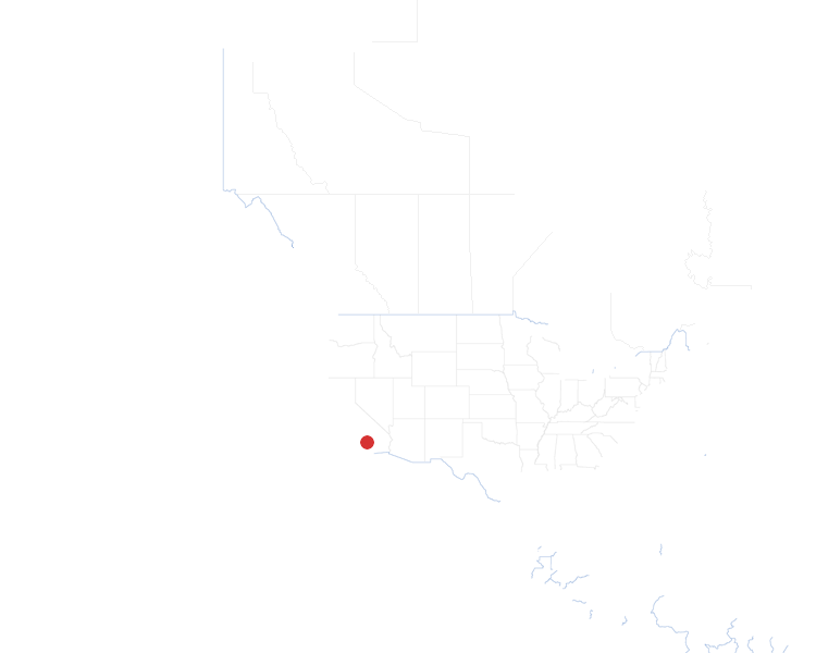 Los Ángeles auf der Karte vom GEOQUIZ eingezeichnet