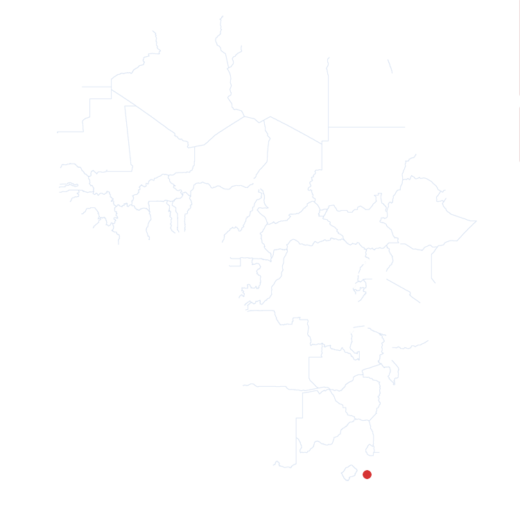 Durban auf der Karte vom GEOQUIZ eingezeichnet