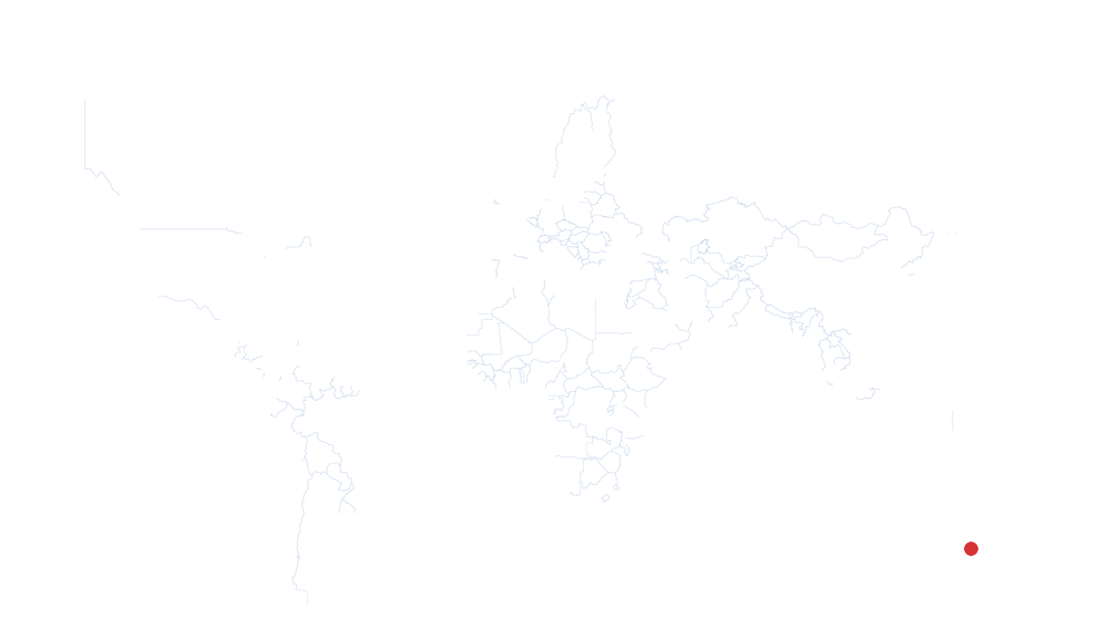 Хобарт auf der Karte vom GEOQUIZ eingezeichnet