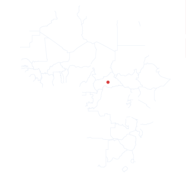République centrafricaine auf der Karte vom GEOQUIZ eingezeichnet