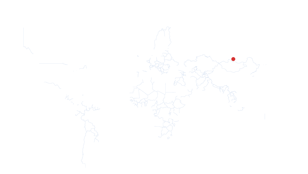 Irkoutsk auf der Karte vom GEOQUIZ eingezeichnet