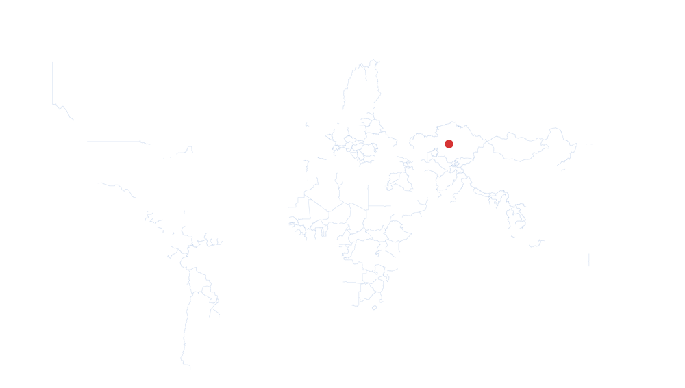 Kazajistán auf der Karte vom GEOQUIZ eingezeichnet
