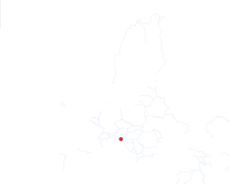 Liubliana auf der Karte vom GEOQUIZ eingezeichnet